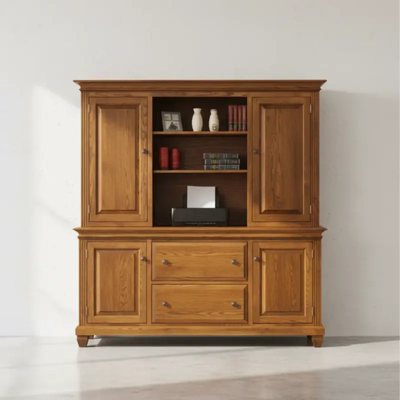 penwood furniture florentino credenza with hutch f2174h face on horizontal