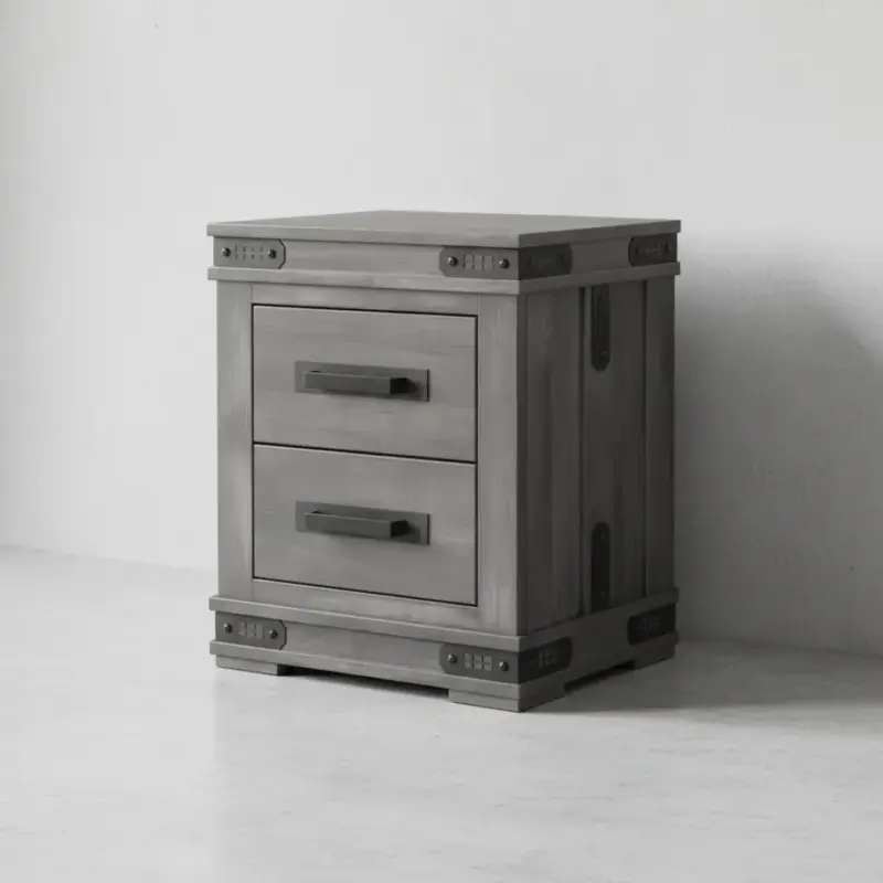 penwood furniture gastown night stand 2 drawer 45 degree angle