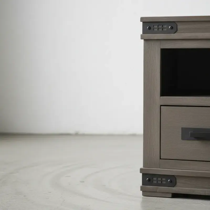 penwood furniture gastown night stand open 1 drawer medium close up