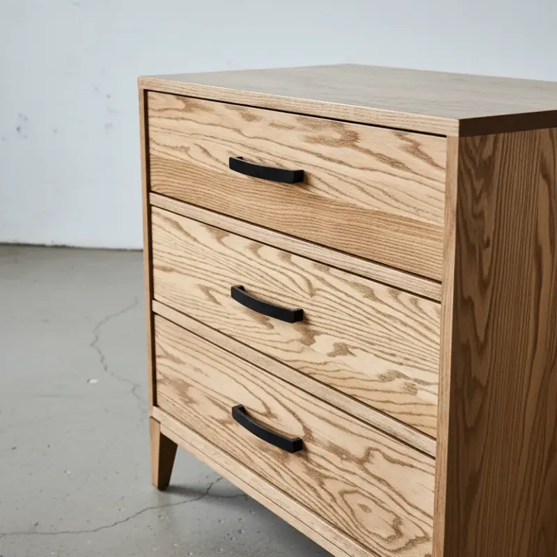 penwood furniture haven 3 drawer night stand medium close up