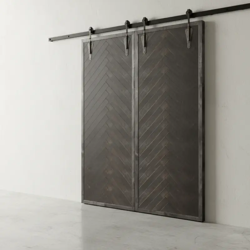penwood furniture herringbone barn door medium close up