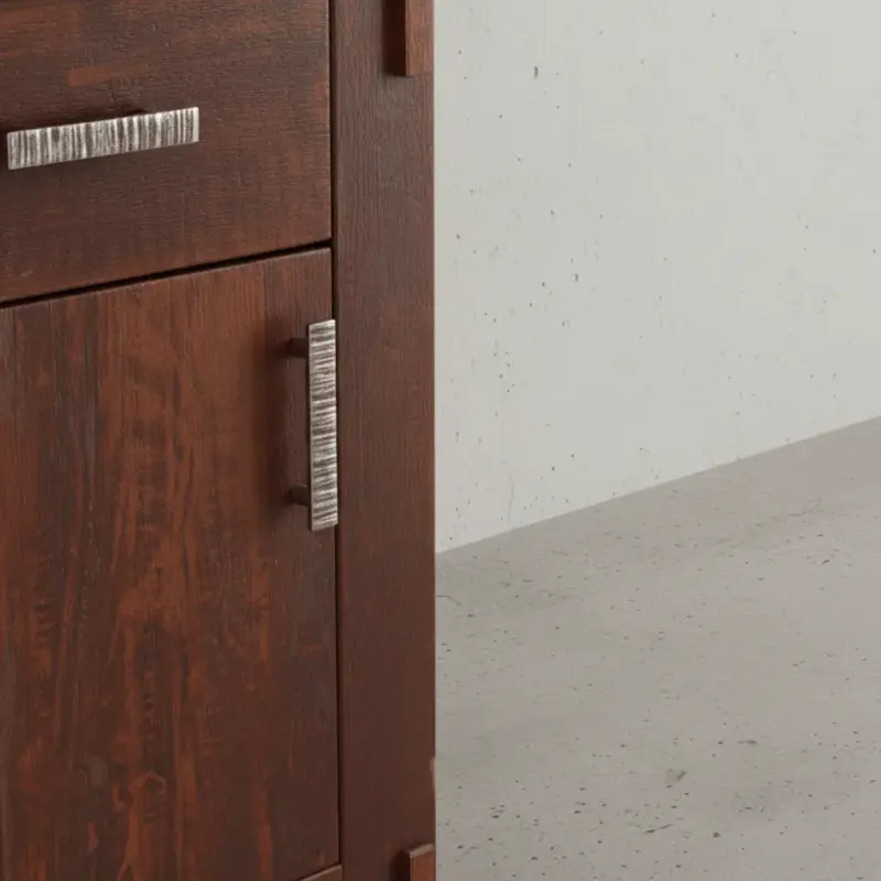 penwood furniture homestead 1 drawer 1 door night stand medium close up