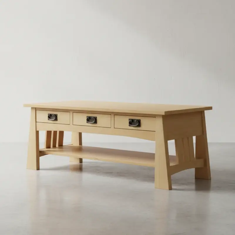 penwood furniture horizon 3 drawer coffee table k2448 45 degree angle