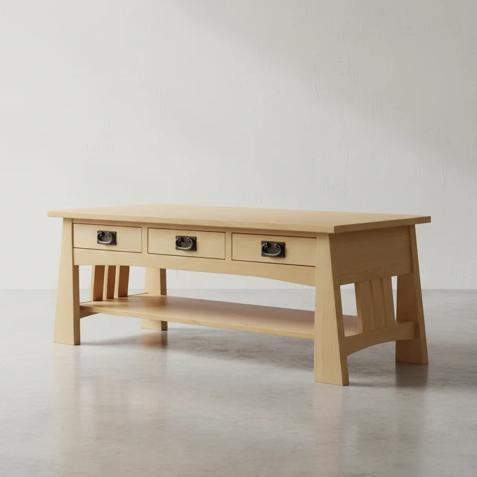 penwood furniture horizon 3 drawer coffee table k2448 45 degree angle