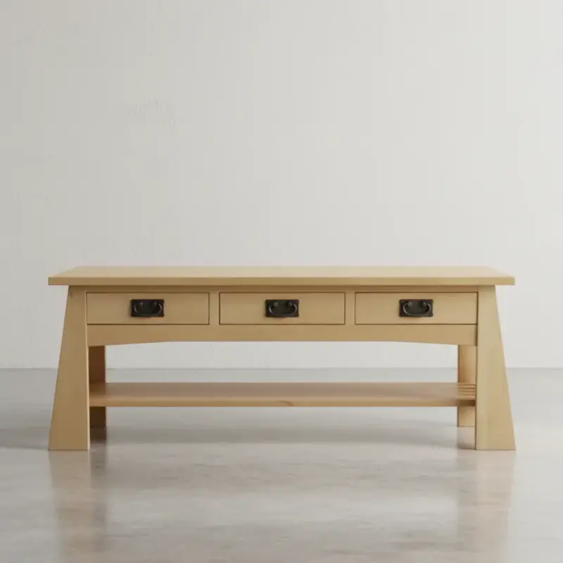 penwood furniture horizon 3 drawer coffee table k2448 face on horizontal