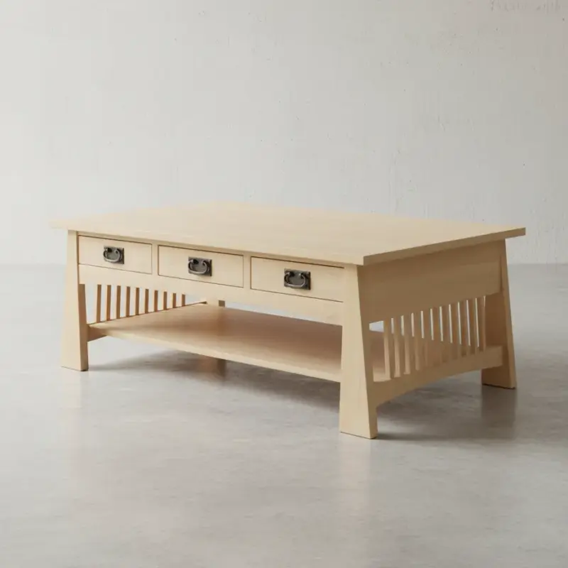 penwood furniture horizon 6 drawer coffee table k3448 45 degree angle