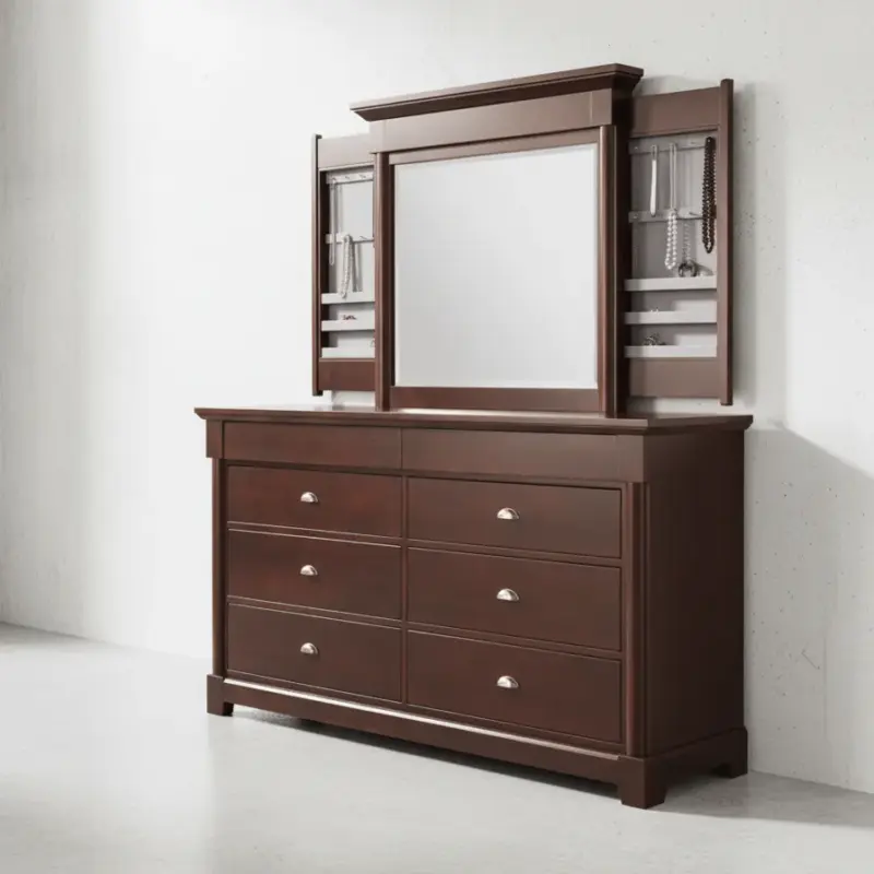 penwood furniture hudson valley dresser jewellery mirror 45 degree angle