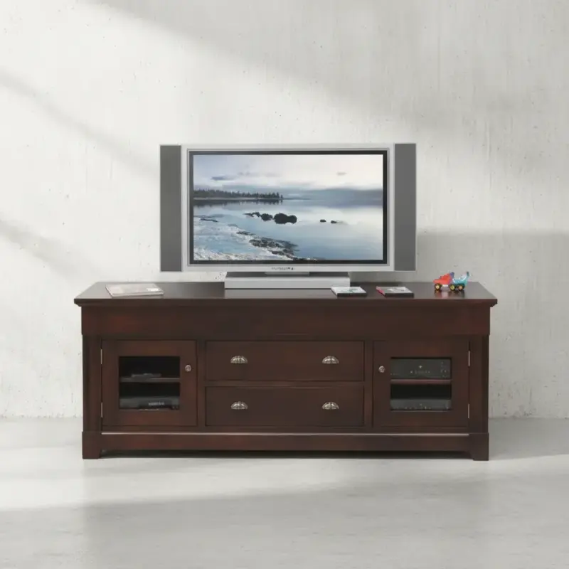 penwood furniture hudson valley media stand hvhd74 face on horizontal
