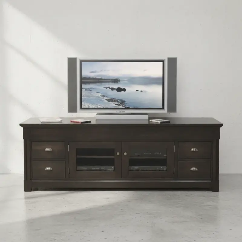 penwood furniture hudson valley media stand hvhd84 face on horizontal