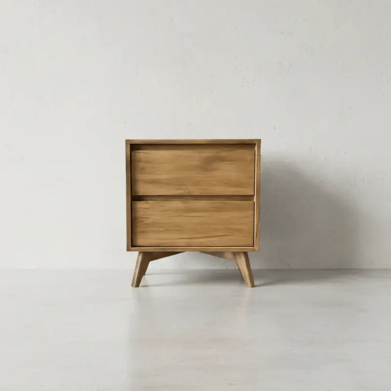 penwood furniture hygge 2 drawer nightstand face on horizontal