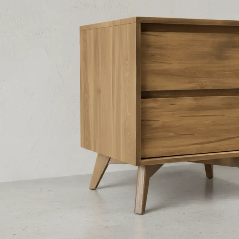 penwood furniture hygge 2 drawer nightstand medium close up