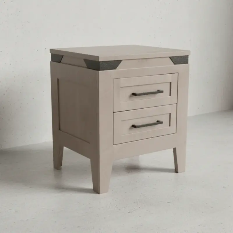 penwood furniture kenora 2 drawer night stand 45 degree angle