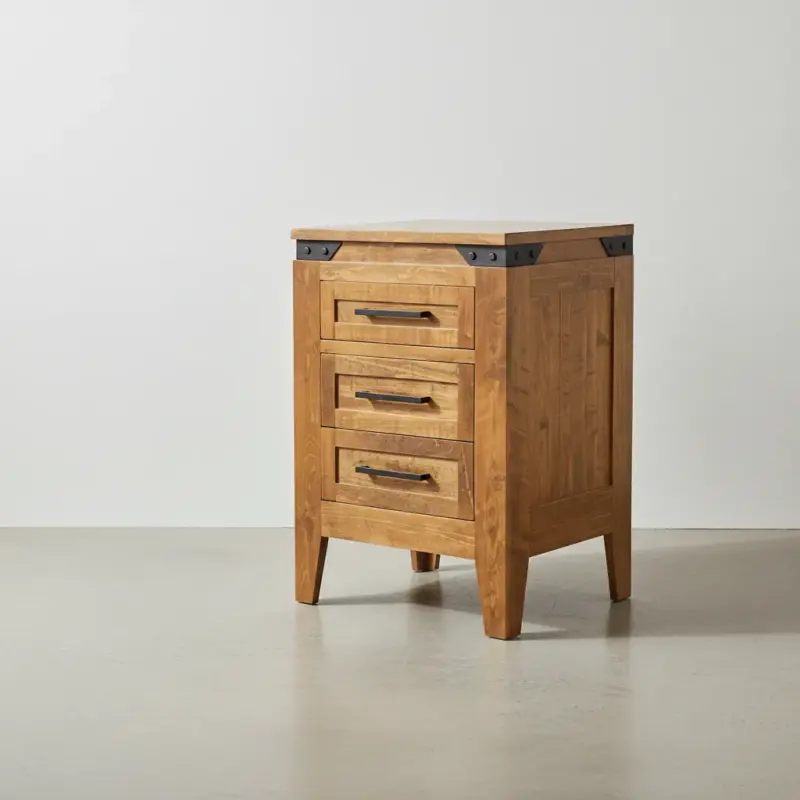 penwood furniture kenora 3 drawer night stand 45 degree angle