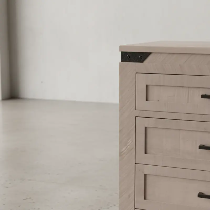 penwood furniture kenora 4 drawer high boy medium close up