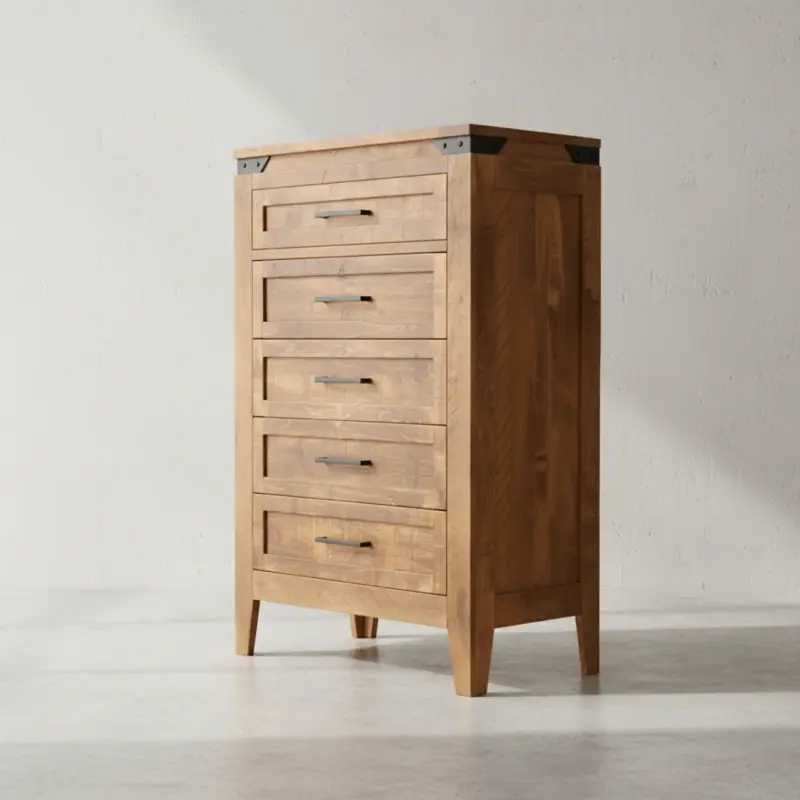 penwood furniture kenora 5 drawer high boy 45 degree angle