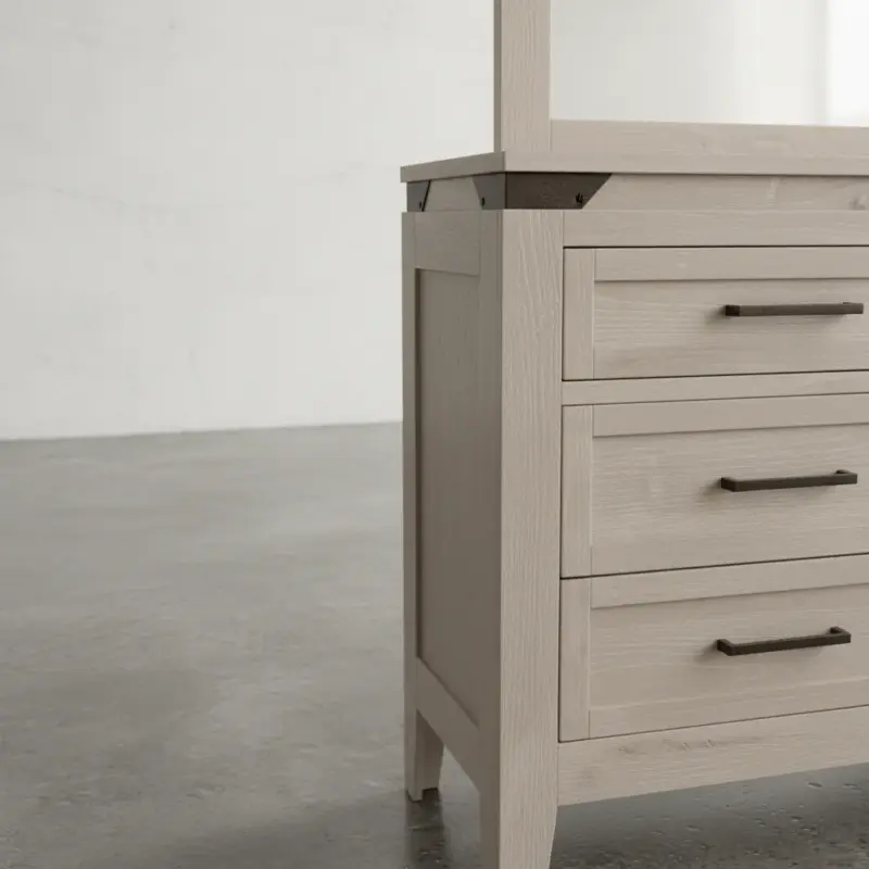 penwood furniture kenora 6 drawer dresser medium close up