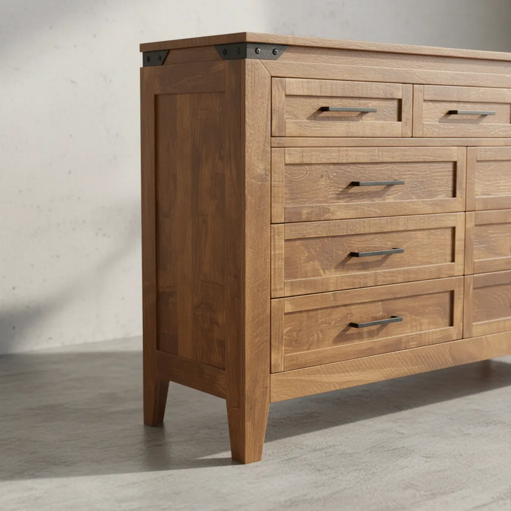 penwood furniture kenora 9 drawer dresser medium close up