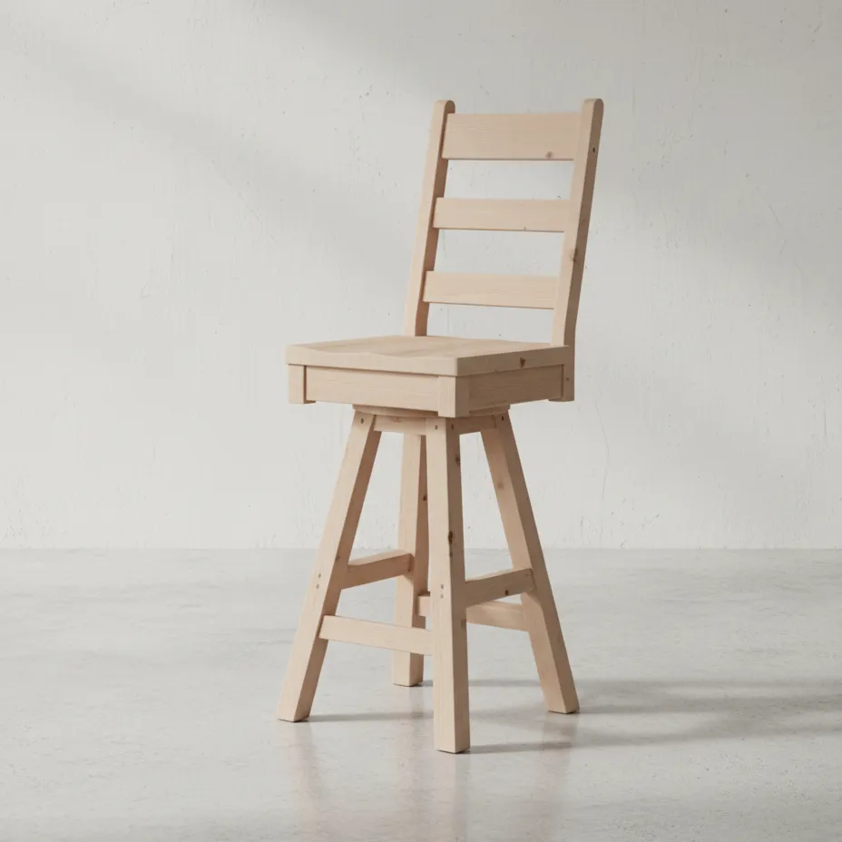 penwood furniture ladderback bar chair swivel 45 degree angle