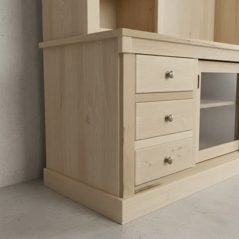 penwood furniture madrid media stand with hutch ma84 medium close up