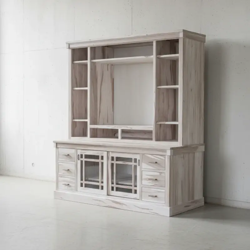 penwood furniture madrid media stand with hutch ma84tv 45 degree angle