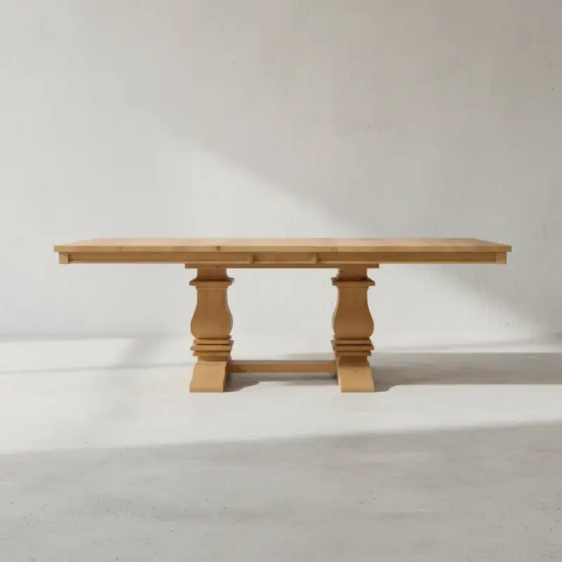 penwood furniture mediterranean dining table face on horizontal