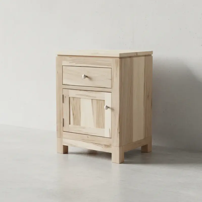 penwood furniture metro 1 drawer and 1 door night stand mt1822d 45 degree angle