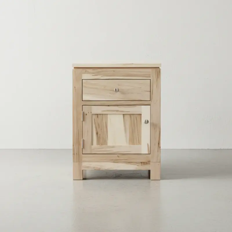 penwood furniture metro 1 drawer and 1 door night stand mt1822d face on horizontal