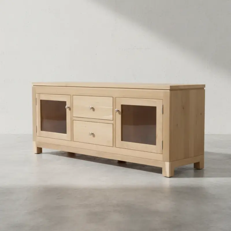 penwood furniture metro 2 drawer 2 door tv unit mt1864 45 degree angle