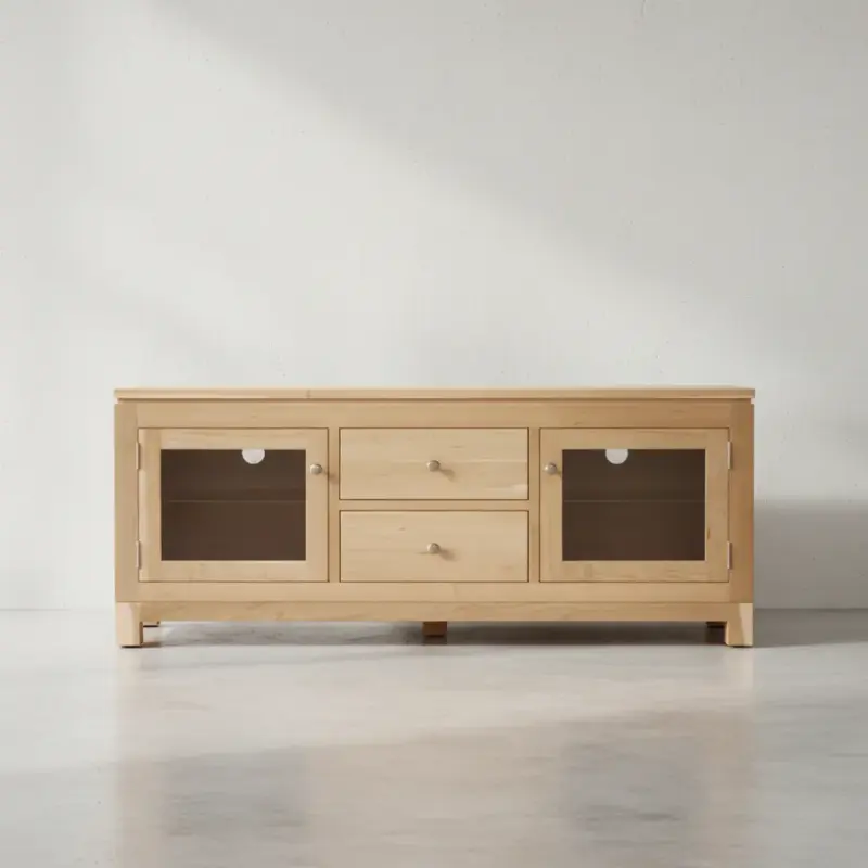 penwood furniture metro 2 drawer 2 door tv unit mt1864 face on horizontal