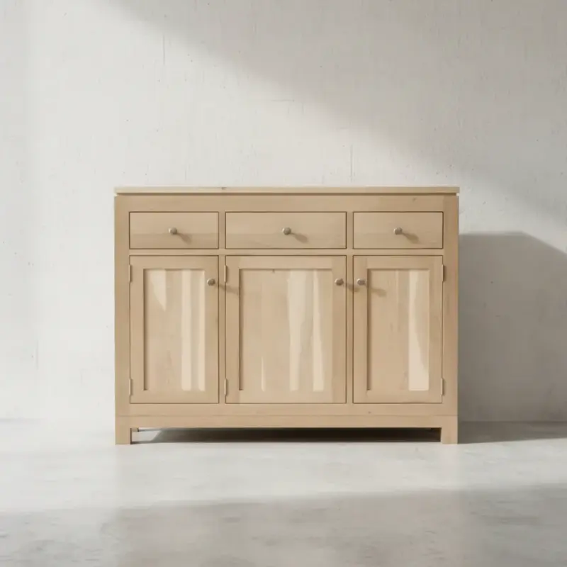 penwood furniture metro 3 door sideboard mt555 face on horizontal