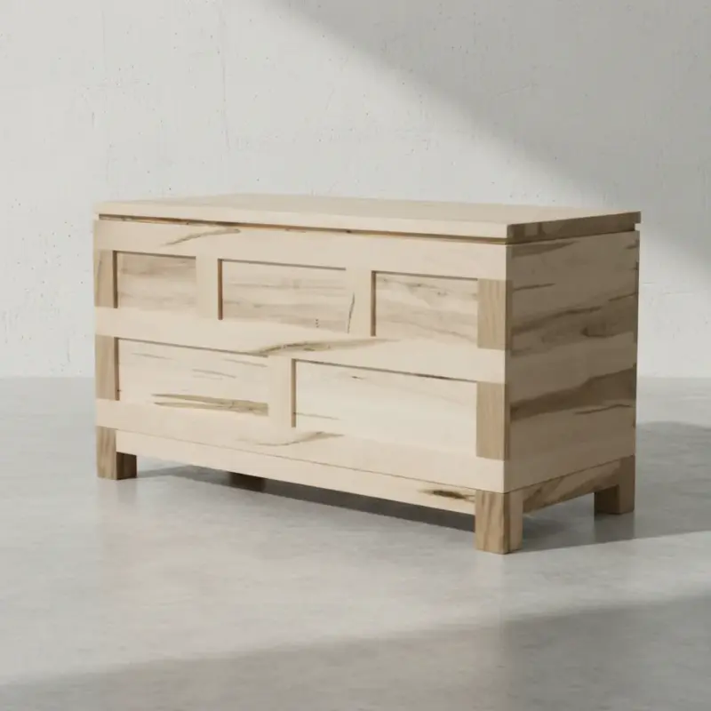 penwood furniture metro blanket box with panel front mt2042p 45 degree angle