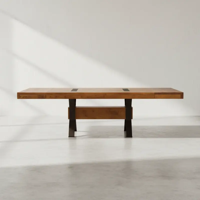 penwood furniture millwright dining table face on horizontal