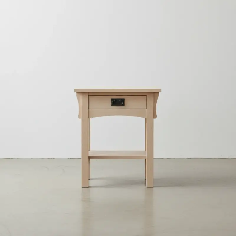 penwood furniture mission 1 drawer telephone stand m1821 face on horizontal