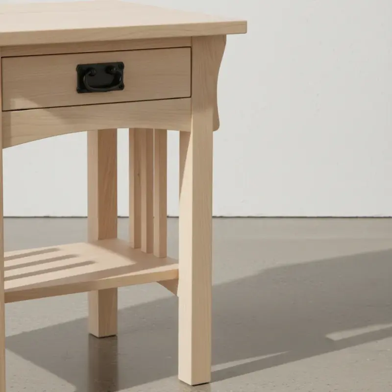 penwood furniture mission 1 drawer telephone stand m1821 medium close up