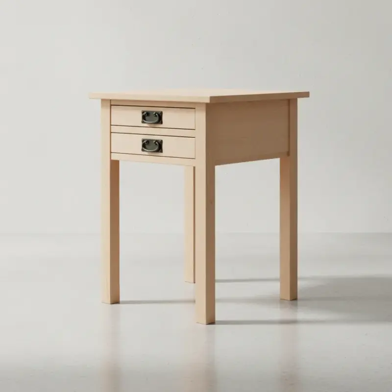 penwood furniture mission 2 drawer end table q12 45 degree angle