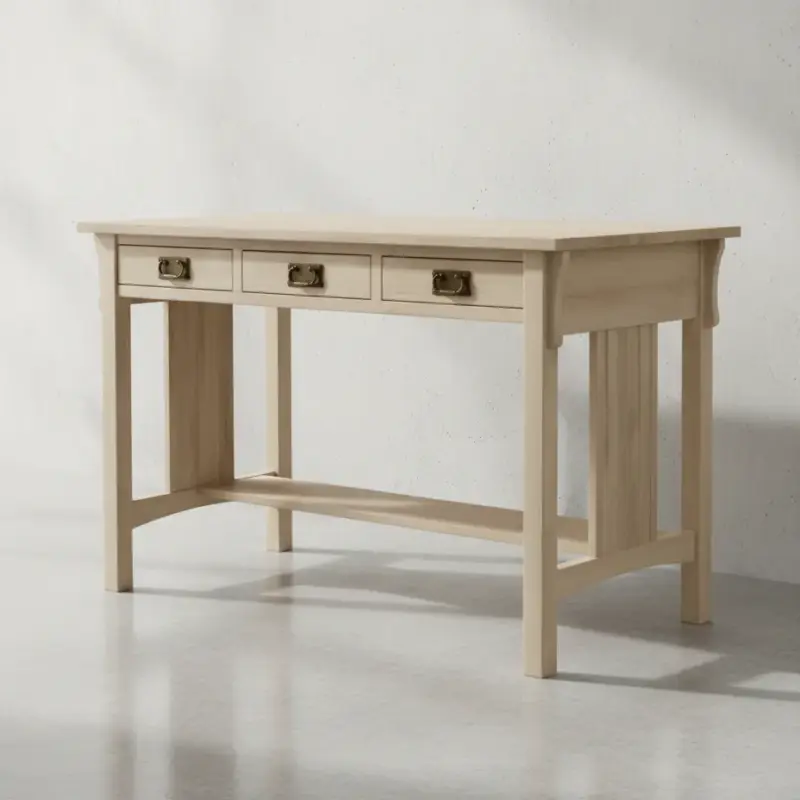 penwood furniture mission 3 drawer desk m2448d 45 degree angle