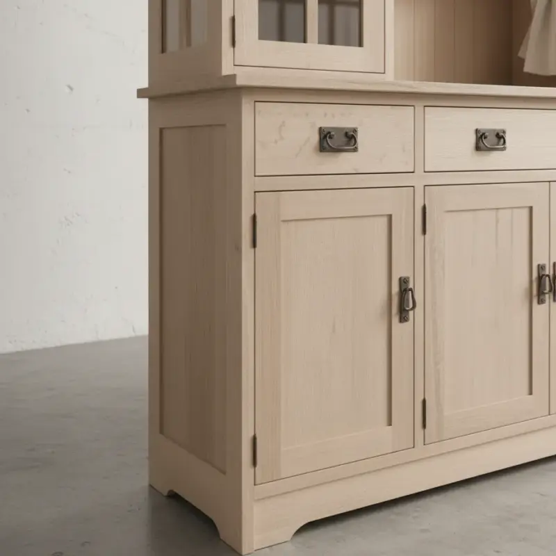 penwood furniture mission 4 door hutch buffet xn664 medium close up