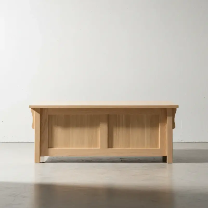 penwood furniture mission blanket box m2448b face on horizontal