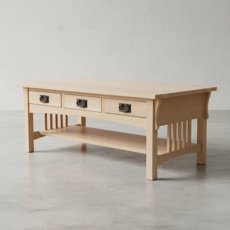 penwood furniture mission coffee table m2448 45 degree angle