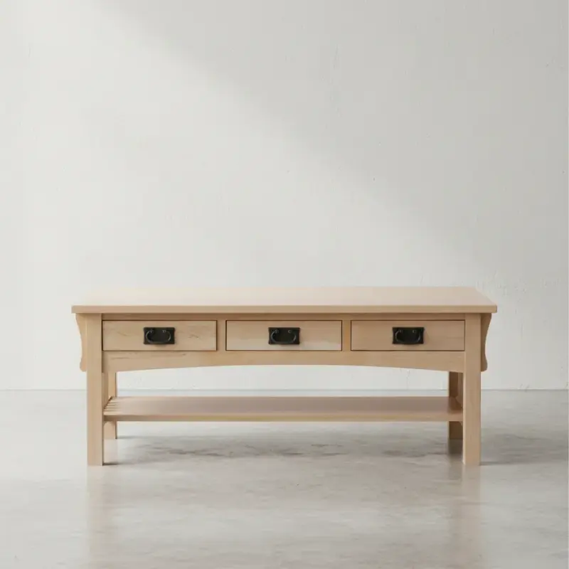 penwood furniture mission coffee table m2448 face on horizontal