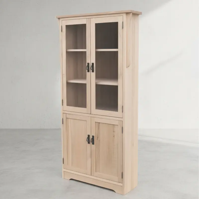 penwood furniture mission corner hutch buffet a332 45 degree angle