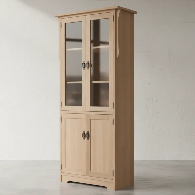 penwood furniture mission corner hutch buffet a332t 45 degree angle