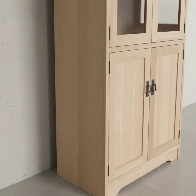 penwood furniture mission corner hutch buffet a332t medium close up