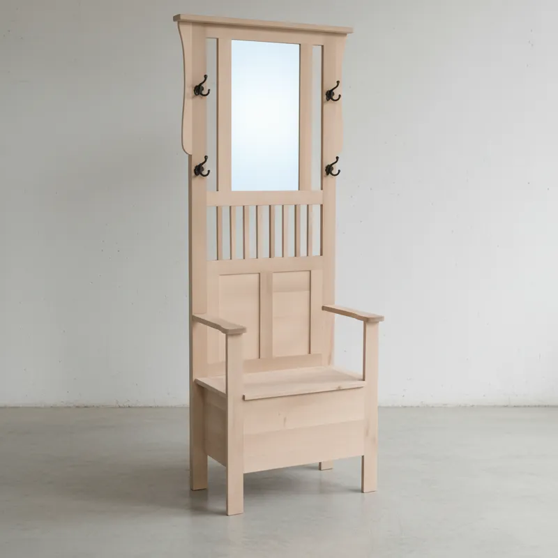 penwood furniture mission hall bench m1630b 45 degree angle