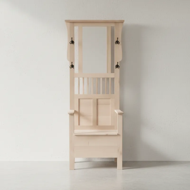 penwood furniture mission hall bench m1630b face on horizontal