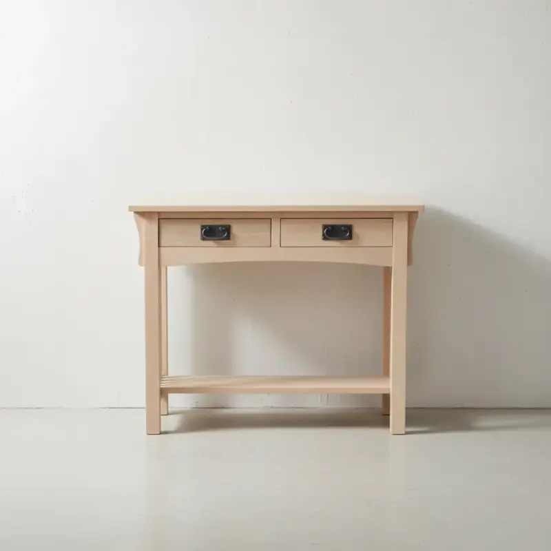 penwood furniture mission hall table m1634 face on horizontal