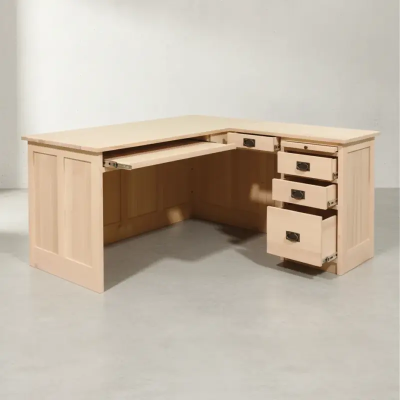 penwood furniture mission l shaped desk md2860 45 degree angle