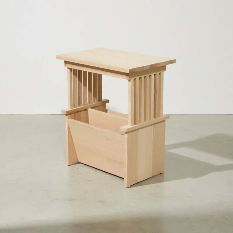 penwood furniture mission magazine rack m1421 45 degree angle