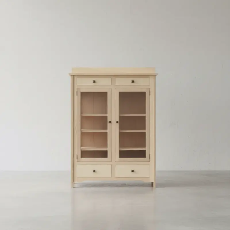 penwood furniture mission maple curio cabinet c1862 face on horizontal