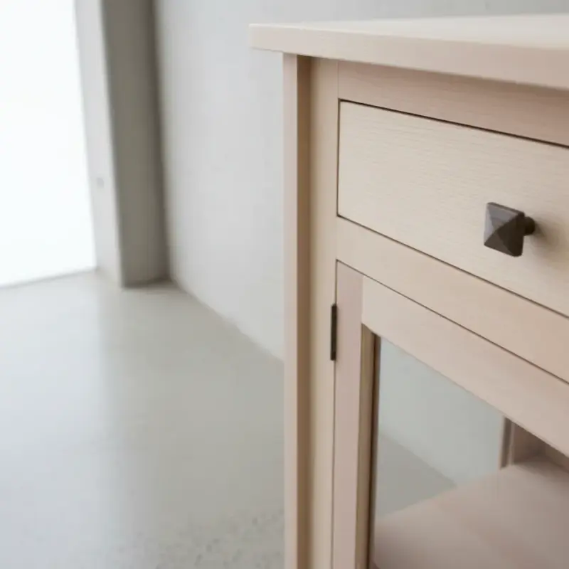 penwood furniture mission maple curio cabinet c1862 medium close up